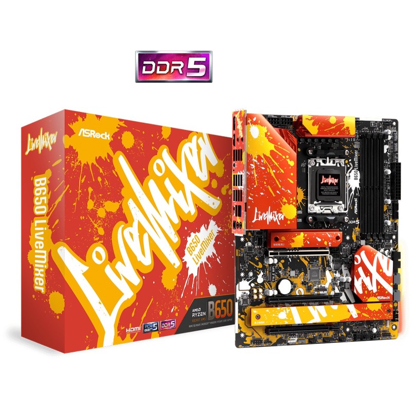 B650 LiveMixer - Motherboard - ATX - Socket AM5 - AMD B650 Chipsatz - USB 3.2...